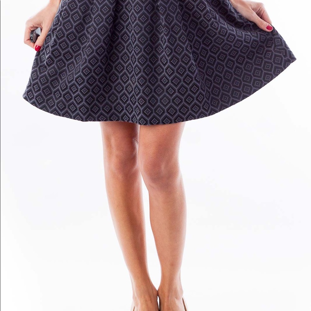 BANANA REPUBLIC NAVY BLUE FLARE MINI SKIRT with POCKETS - Picture 4 of 15
